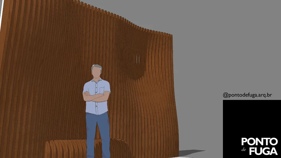 Parede paramétrica com banco - Parametric wall bench