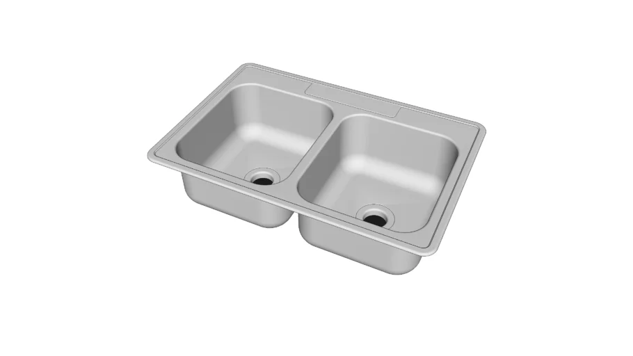 Stainless Steel Double-Basin Drop-In Kitchen Sink