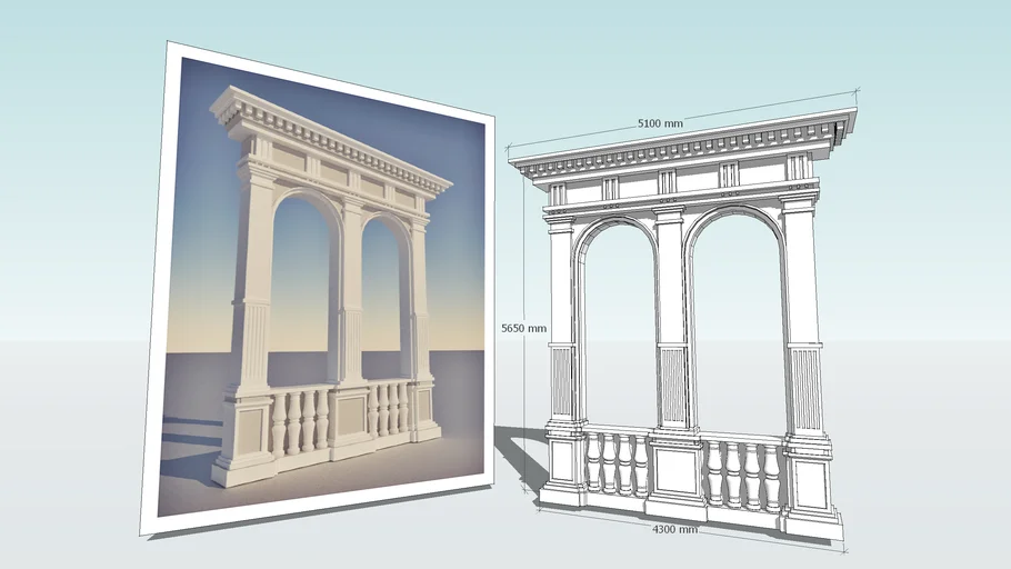 Decorative portal for vindows