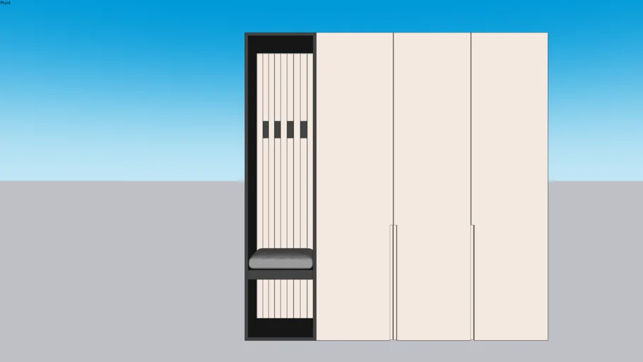 TA Wardrobe with attached Seating