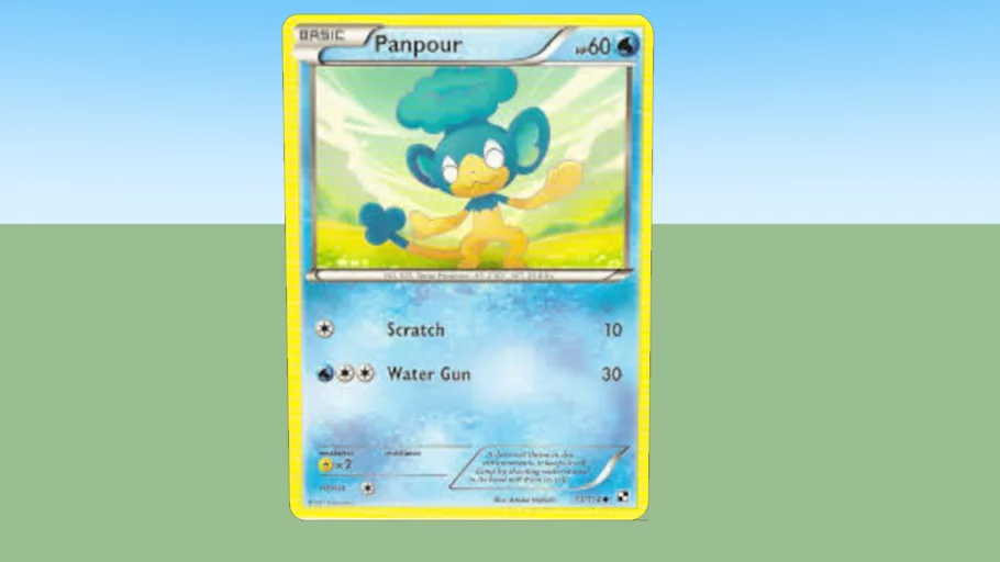 Pokemon card basic Panpour hp 60