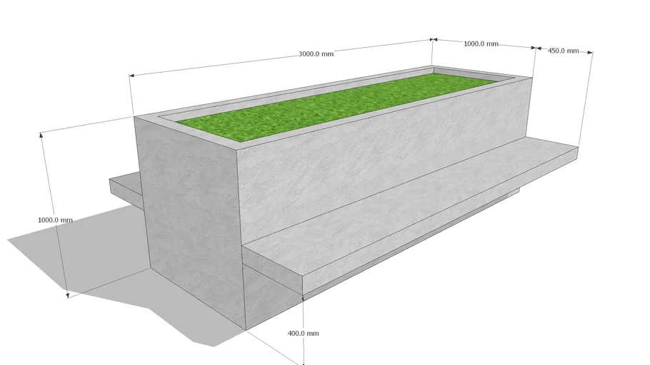 Planter box with seating
