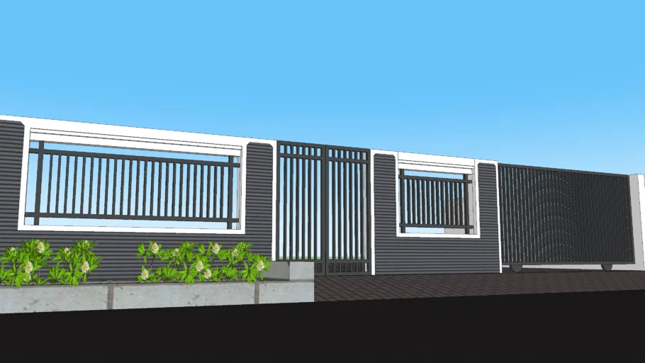 pagar minimalis | 3D Warehouse