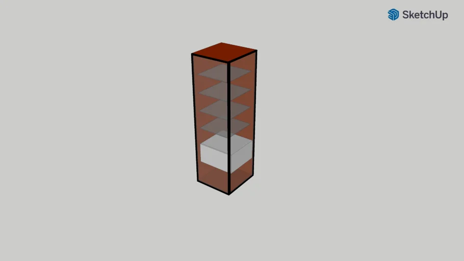 Tall glass cabinet