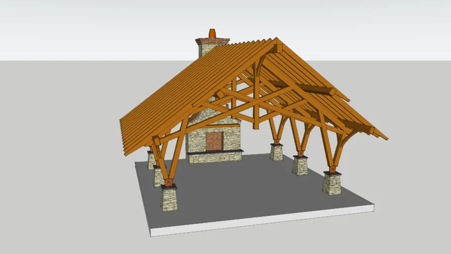 Timber Frame Picnic Pavilion