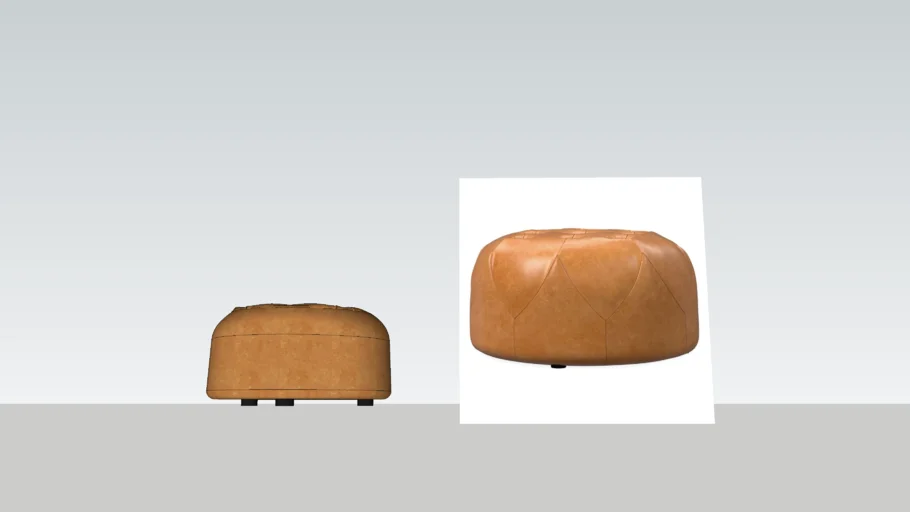 WEST ELM - Brighton Leather Ottoman
