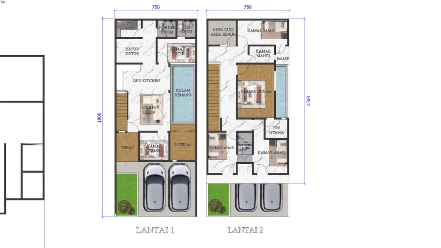 RUMAH 2 LANTAI MINIMALIS