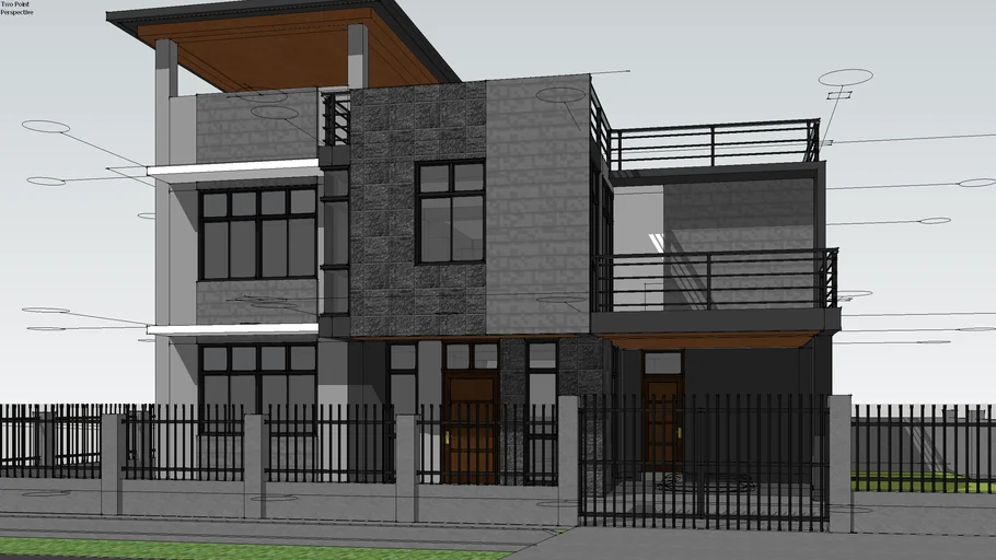 Proposed Two-Storey with Roof Deck Residential Building