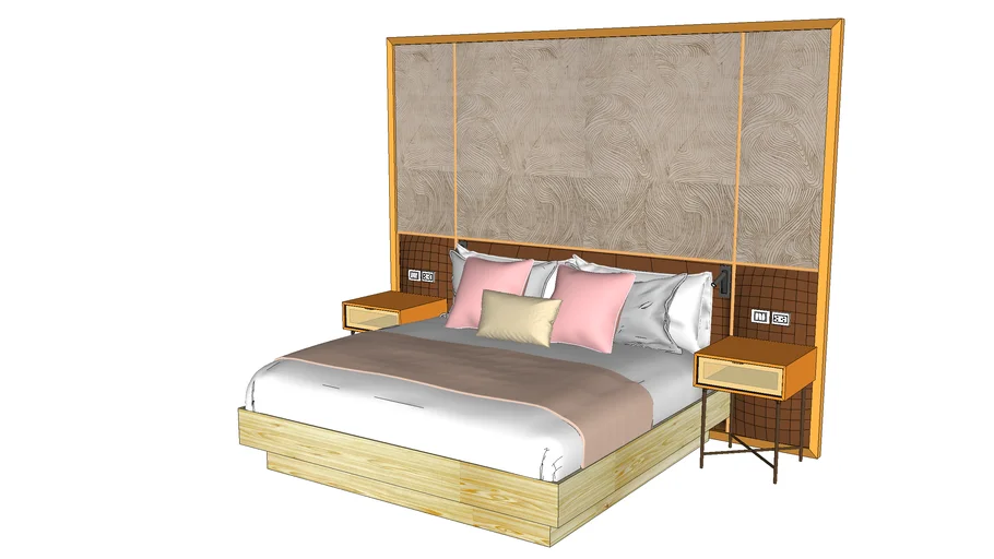 Bed with accessories