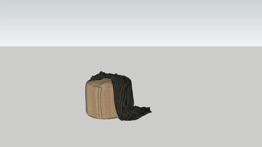Puff tejido hilo sisal