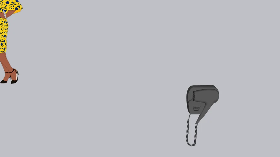 wall hung hairdryer
