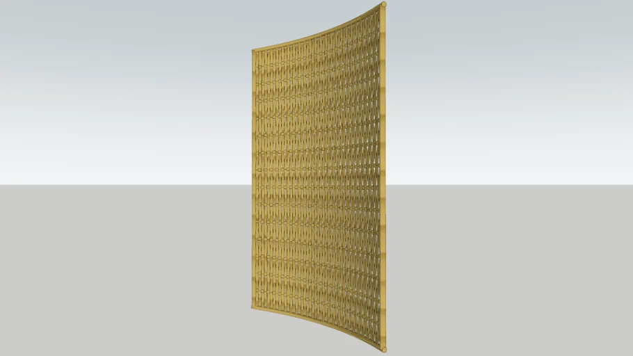 Curved Woven Bamboo Panel