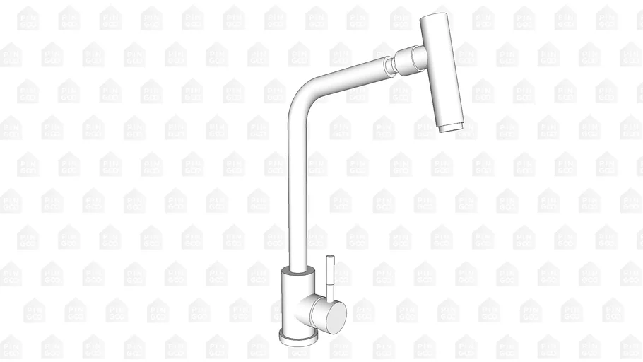 Torneira Para Cozinha Gourmet Misturador Monocomando Utinga Pingoo.casa - Prata Escovado