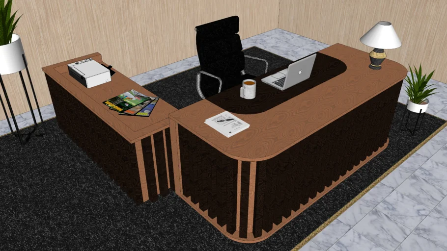 Wooden Boss Desk Office Table 4