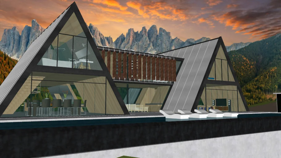Double A-frame House