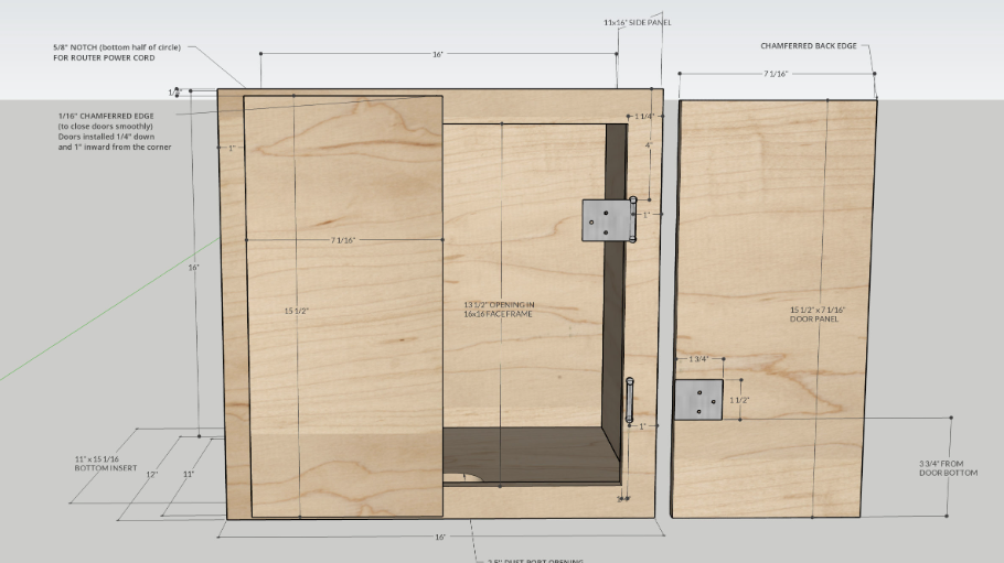 ROUTER TABLE DUST COLLECTION BOX | 3D Warehouse