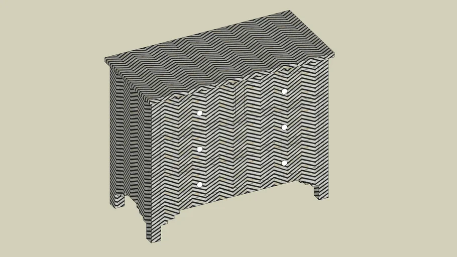 Chest of Drawers - Herringbone Pattern