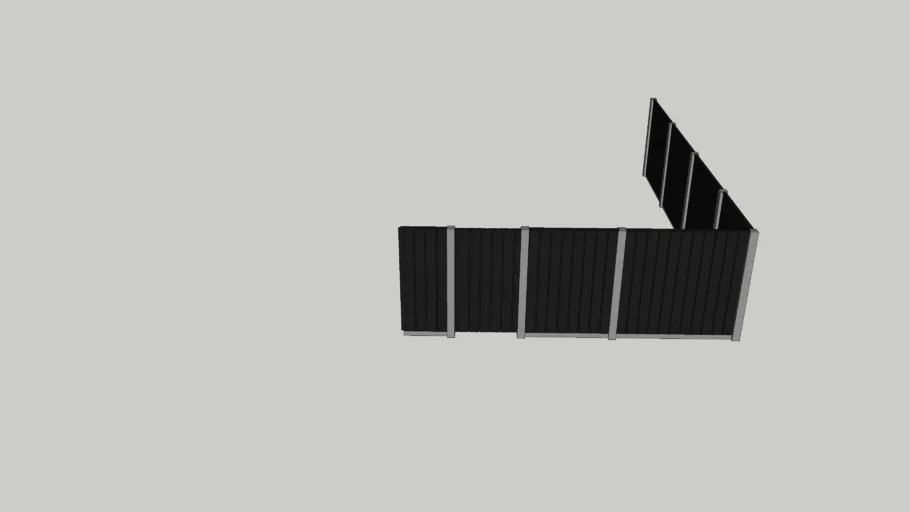 Schutting composiet zwart met poort