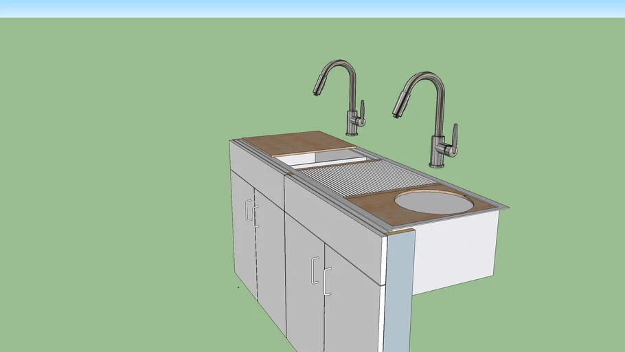 60" workstation sink