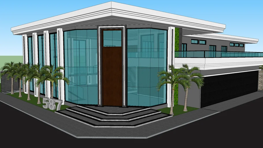 Luxuosa e Moderna Casa tipo Sobrado de Alto Padrão com 8 suítes e 6 Vagas cobertas