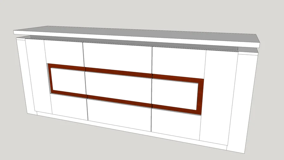 Buffet 2 portes/3 tiroirs RIVA Blanc