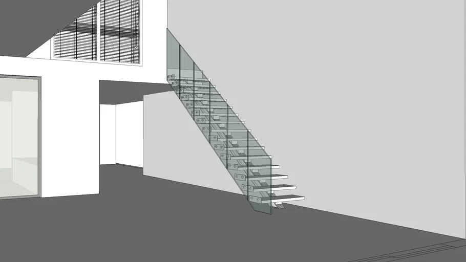 WHITE METALLIC STAIRS