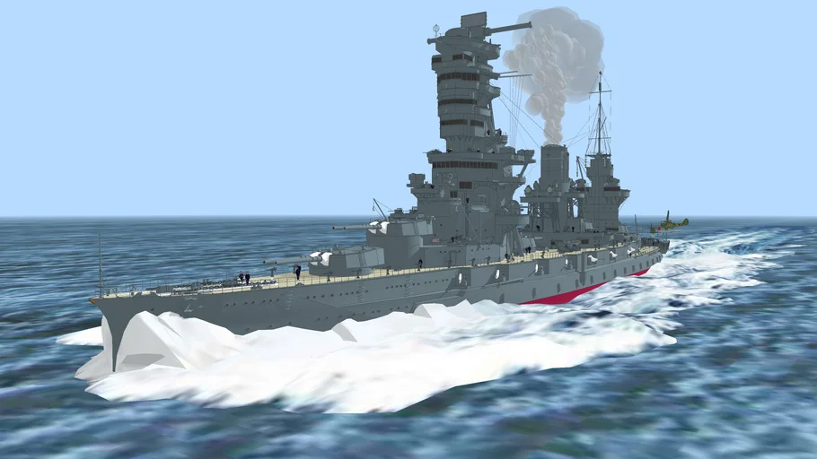 60; Japanese battleship, Yamashiro, 1944