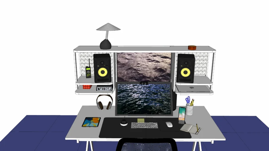 Office desk for computer workstation