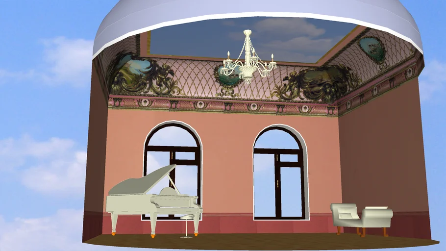 The reception room  in  Moscow brothel of XIX century. Model # 2.