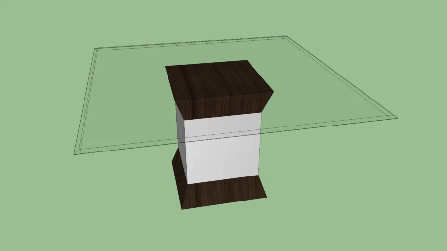 Mesa Quadrada de Vidro - Square Glass Table