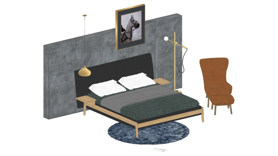 Modern bed | 3D Warehouse