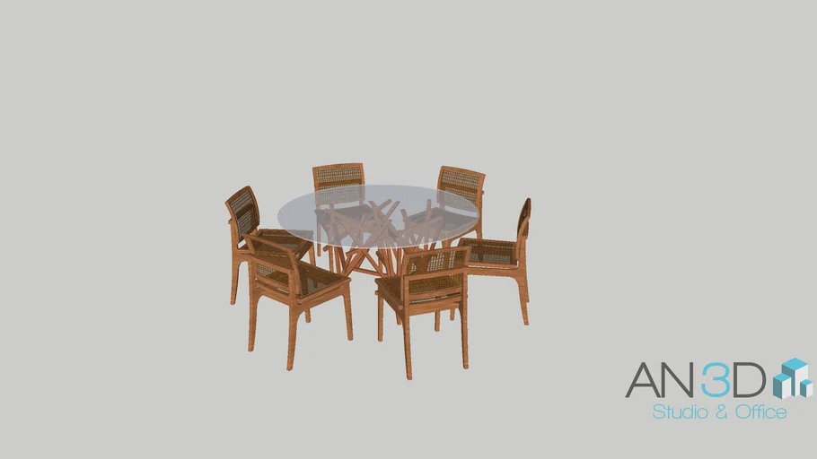 Jogo mesa de Jantar Cerrado com cadeiras