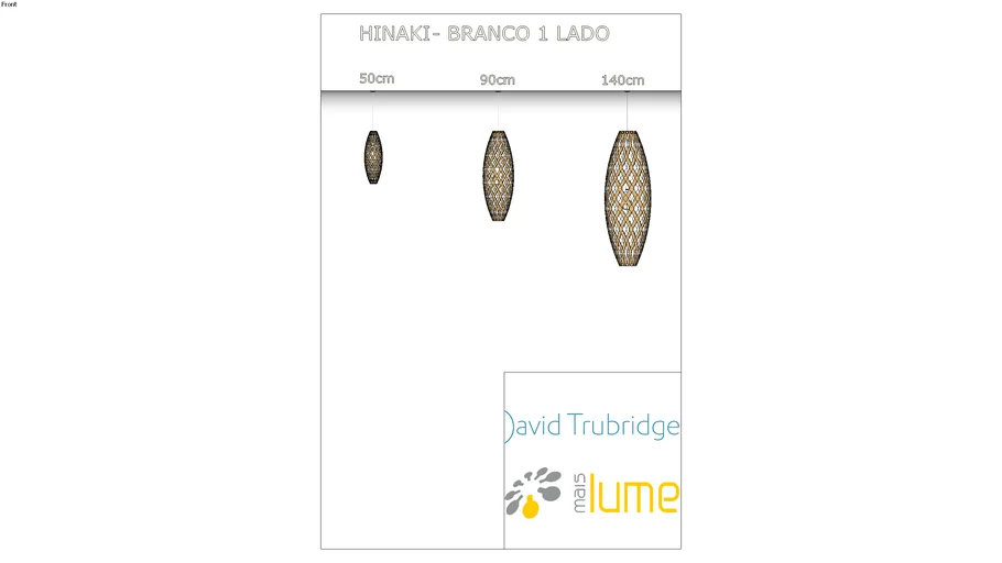 Luminária Pendente Hinaki Branco 1 Lado.