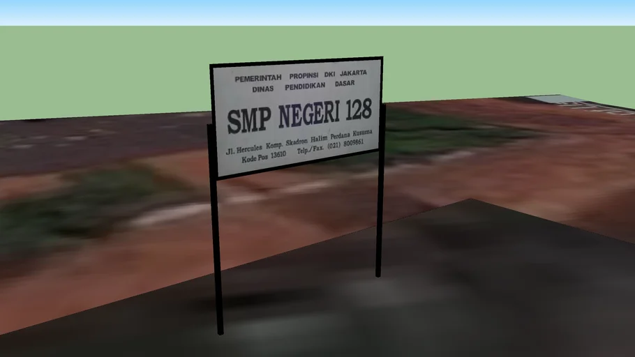 Papan Nama SMP Negeri 128 Jakarta