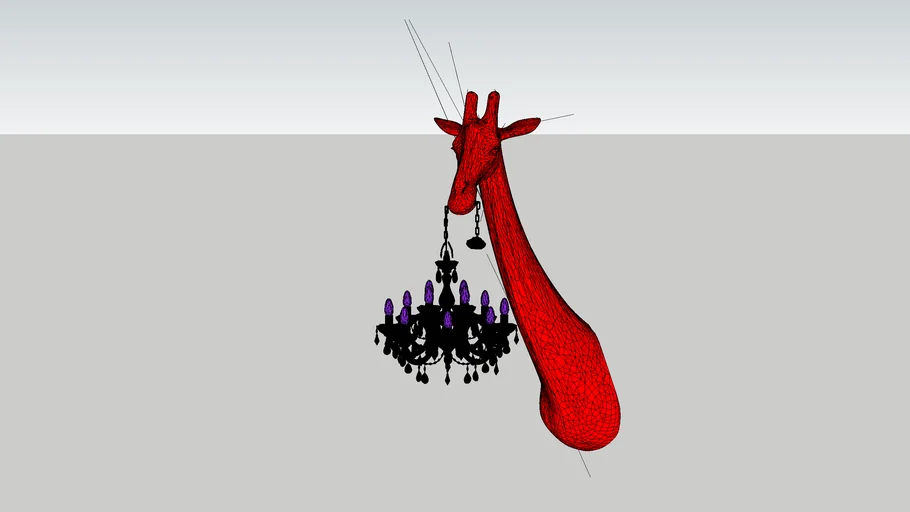 Luminária Giraffe in Love Wall - Qeeboo