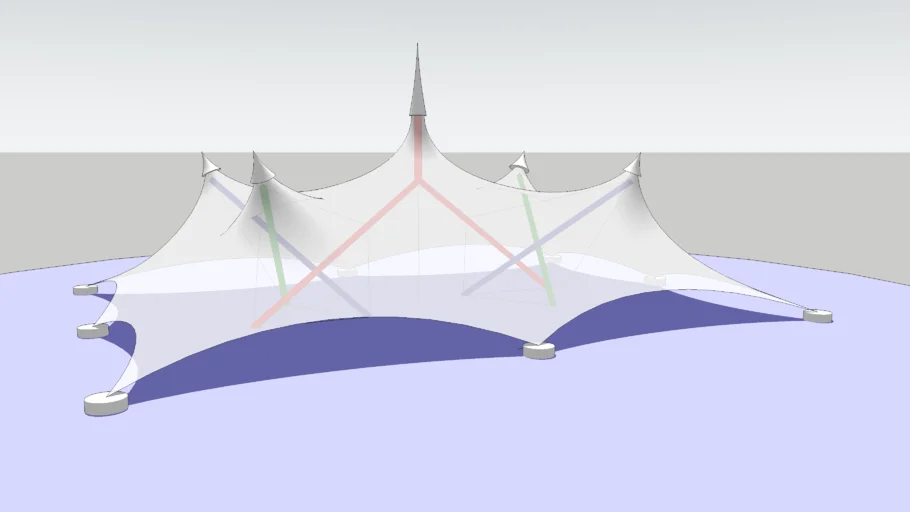 Tent with tensegrity as structure