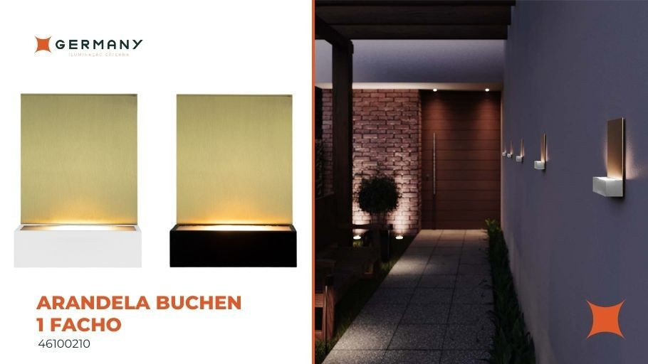 Arandela Buchen 1 Facho - Germany Iluminação Externa