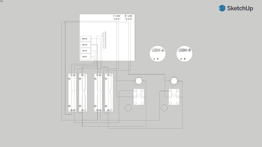 2 Circuit Generator Switch for Shared Neutral Wiring