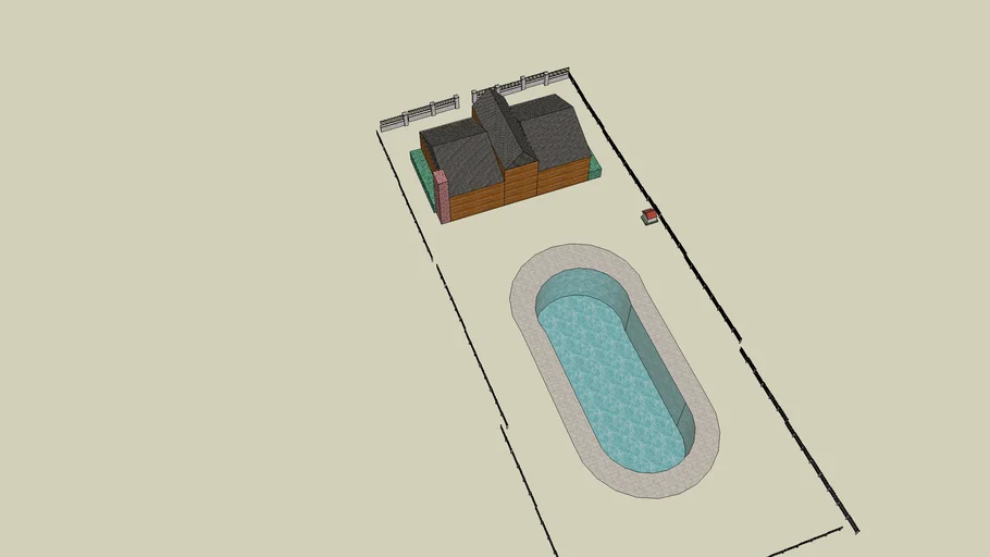 A normal house with a pool
