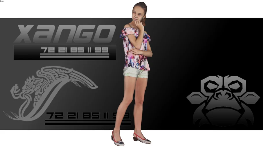 Persona mujer caminando - xango3d