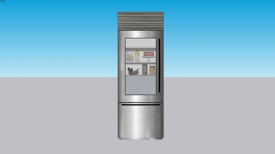 Sub-Zero BI30UGSTHLH stainless steel refrigerator