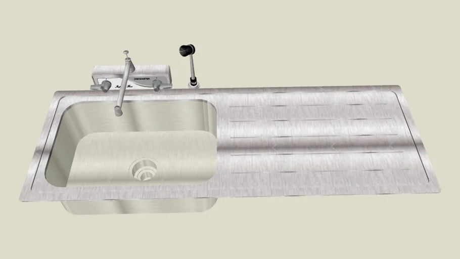 IKEA drainboard sink with DISHMASTER faucet