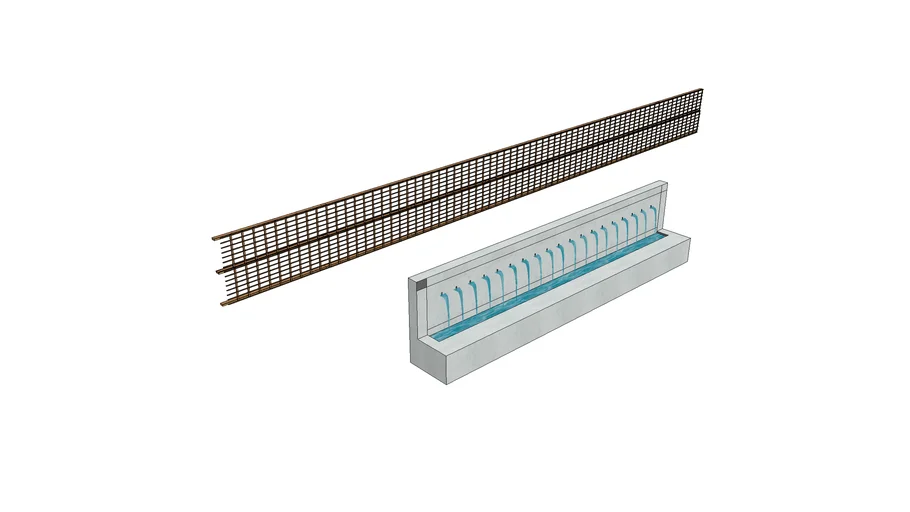 Rectangular water feature