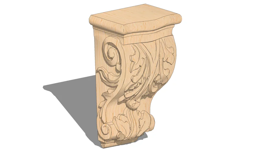 01901001-1 Large Acanthus Corbel ( 7.875" x 6" x 14.5" )