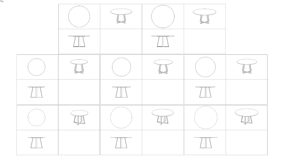 UNIT 14 | BASIEL Dining Table-2D