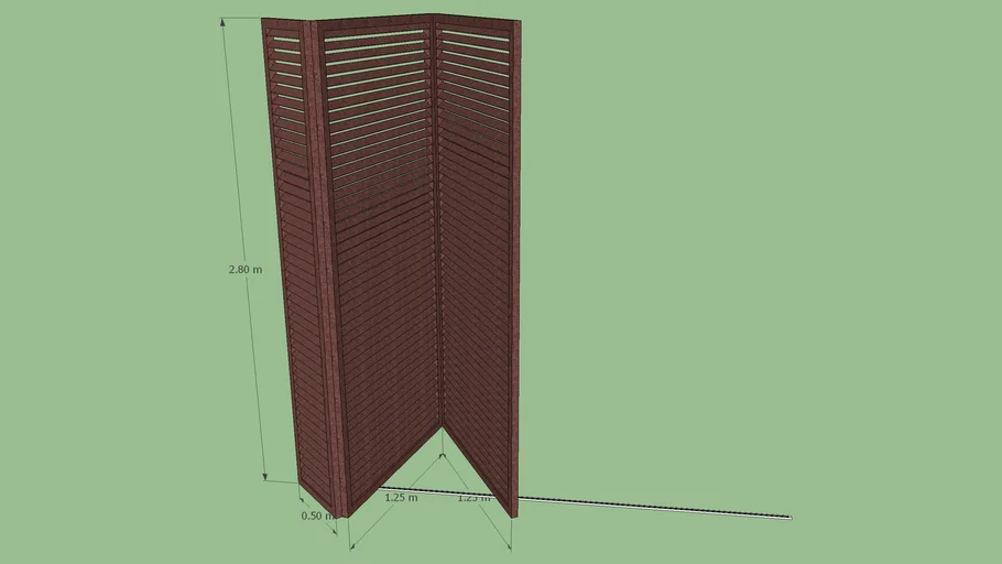 Porta articulada com trilho