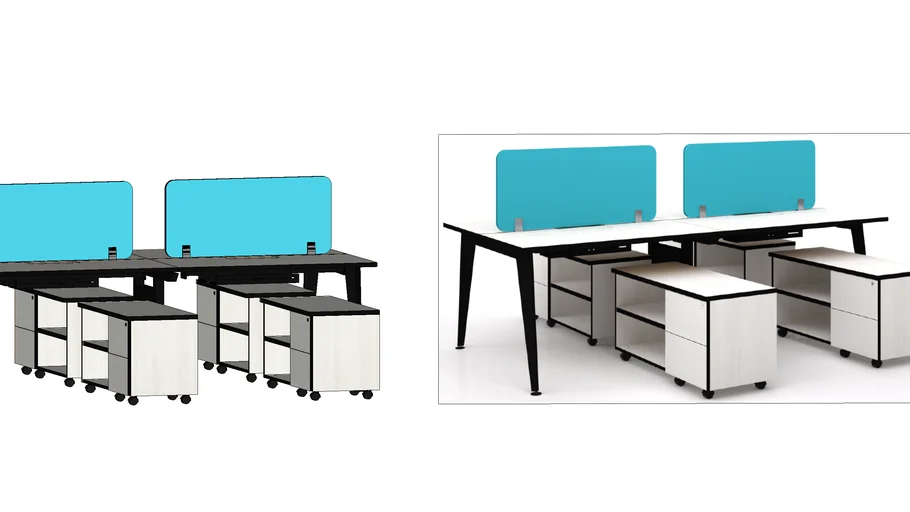 Cluster of 4 Staff Exclusive Workstation