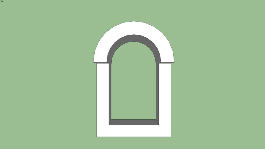 Ventana de arco con techo