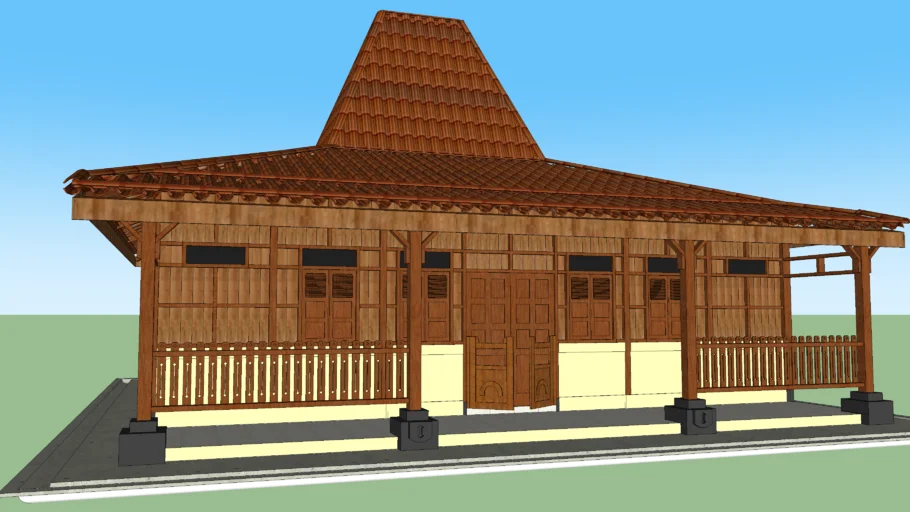 3D ANJUNGAN RUMAH ADAT DEMAK -JAWA TENGAH-INDONESIA, Maerokoco-PRPP