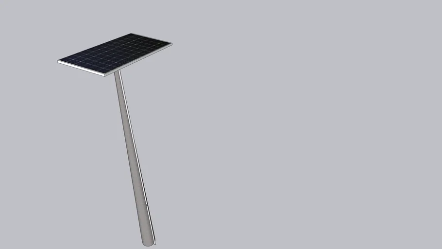 Poste con panel solar